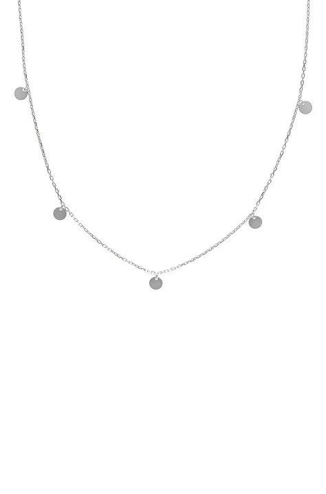 Srebrna ogrlica Ania Kruk Cosmo boja: srebrna