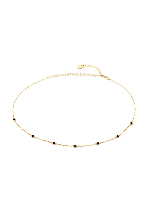 Stříbrný pozlacený náhrdelník Ania Kruk Oval zlatá barva