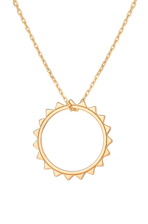 Srebrna pozlaćena ogrlica Ania Kruk Sky boja: zlatna