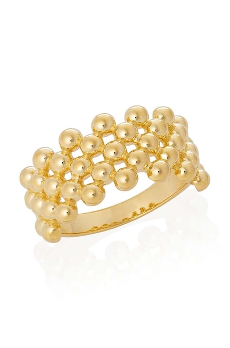 ANIA KRUK anello in argento placato in oro Vintage