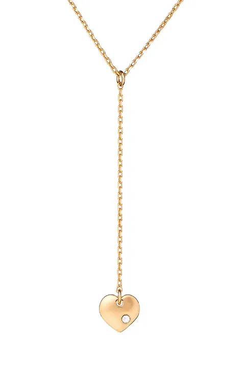 Ogrlica iz srebra prevlečenega z zlatom ANIA KRUK Romantica
