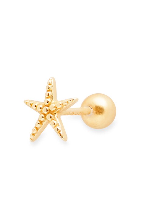 Επιχρυσωμένο ασημένιο σκουλαρίκι ANIA KRUK Piercing Rock It