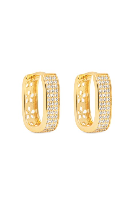 Stříbrné pozlacené náušnice ANIA KRUK GLAMOUR