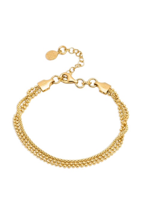 Zapestnica iz srebra prevlečenega z zlatom ANIA KRUK OVAL SLTAS2910Z