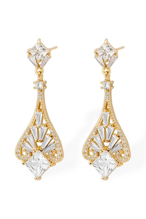 Ασημένια επιχρυσωμένα σκουλαρίκια ANIA KRUK GLAMOUR SMVKC1842Z