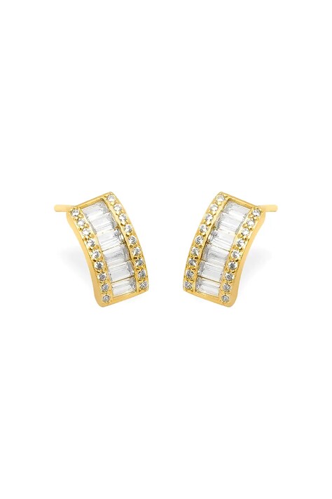 Ασημένια επιχρυσωμένα σκουλαρίκια ANIA KRUK GLAMOUR SMVKC1852Z