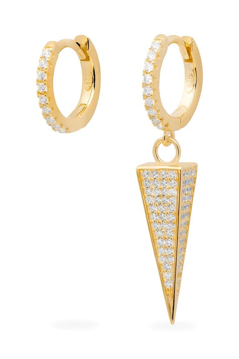 Ασημένια επιχρυσωμένα σκουλαρίκια ANIA KRUK GLAMOUR SMVKC1762Z