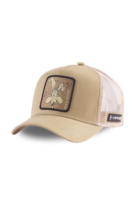 Čepice Capslab x Looney Tunes béžová barva, s aplikací, CL/LOO8/1/CT/BUG2