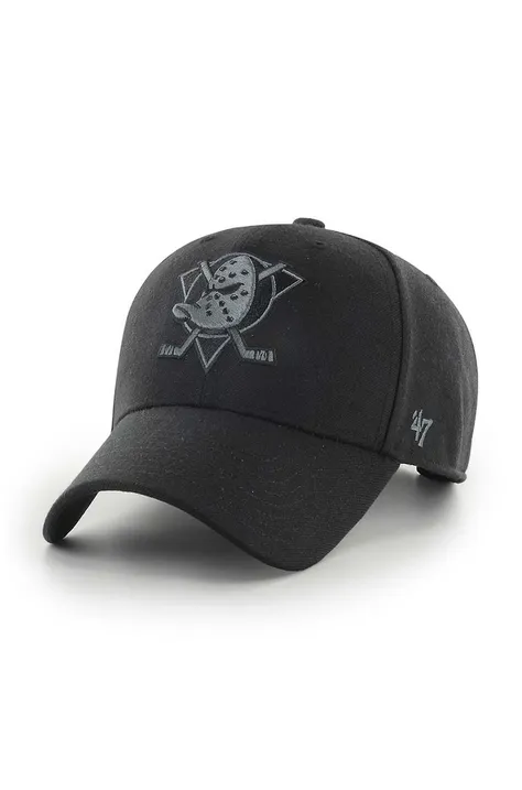 Kapa s šiltom 47 brand NHL Anaheim Ducks črna barva