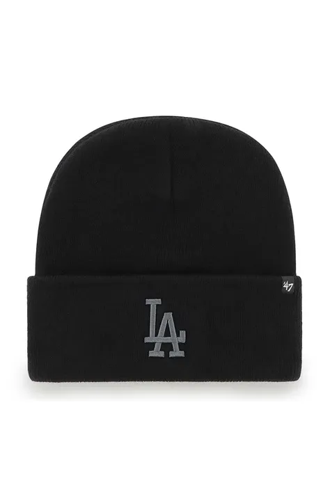 Шапка 47 brand Mlb Los Angeles Dodgers колір чорний