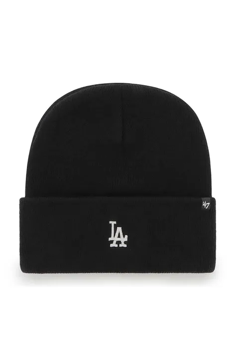 Шапка 47brand Mlb Los Angeles Dodgers колір чорний