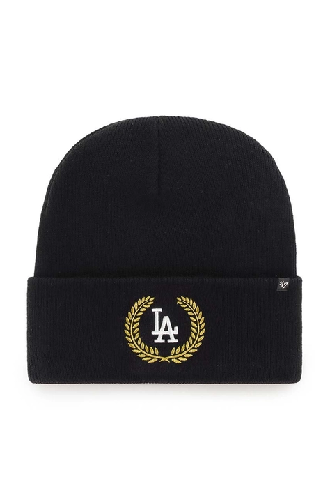 Кепка из смесовой шерсти 47 brand Mlb Los Angeles Dodgers цвет чёрный