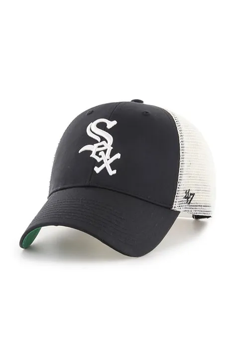 Čiapka 47brand MLB Chicago White Sox čierna farba, s nášivkou, B-BRANS06CTP-BK