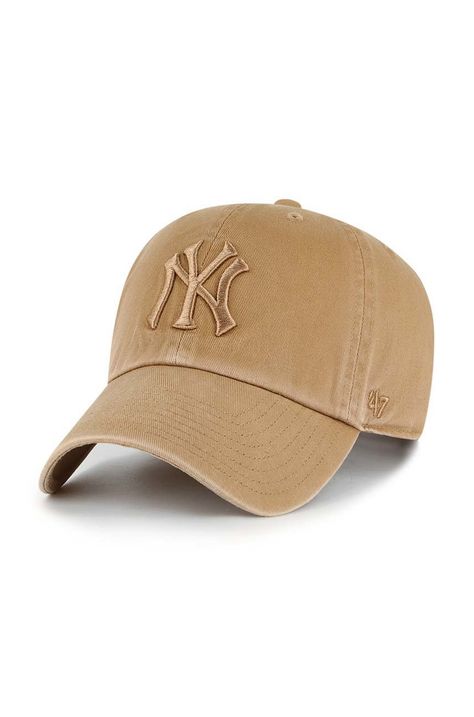 Памучна шапка с козирка 47brand Mlb New York Yankees