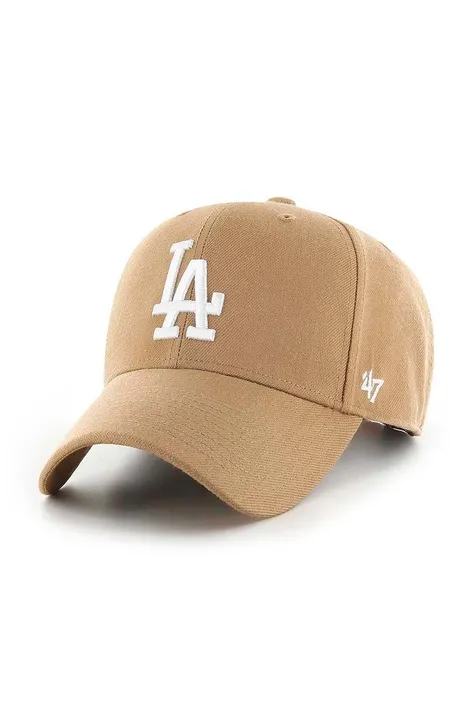 47brand czapka z daszkiem z domieszką wełny MLB Los Angeles Dodgers