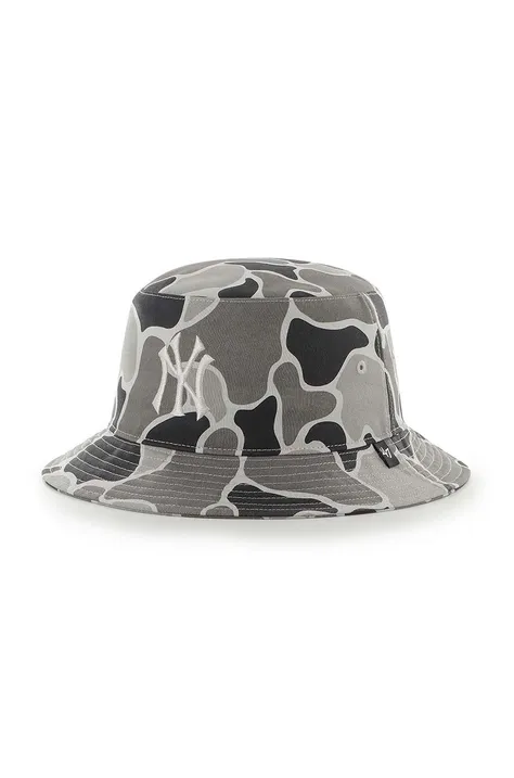 Шляпа из хлопка 47 brand Mlb New York Yankees цвет серый хлопковый