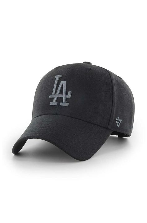Памучна шапка с козирка 47brand Mlb Los Angeles Dodgers