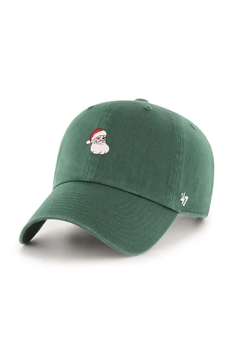 47brand czapka bawełniana kolor zielony z aplikacją