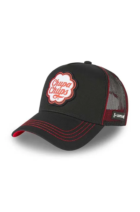 Καπέλο Capslab CHUPA CHUPS χρώμα: μαύρο