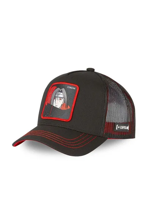 Capslab czapka z daszkiem NARUTO kolor czarny z aplikacją