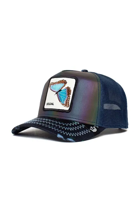 Goorin Bros czapka z daszkiem kolor niebieski z aplikacją