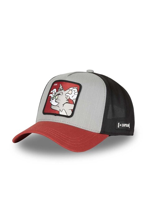 Capslab czapka z daszkiem Tom and Jerry kolor szary z aplikacją CL.TAJ4.1.CT.GRI