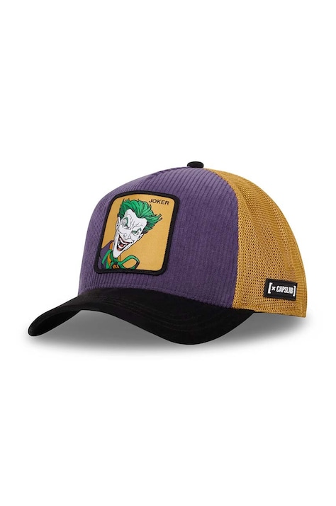 Capslab czapka z daszkiem x DC Comics kolor fioletowy z aplikacją CL/DC7/1/PCT/PRI
