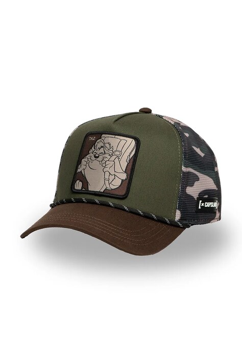 Kapa sa šiltom Capslab x Looney Tunes boja: zelena, s uzorkom, CL/LOO11/1/PCT/HIK