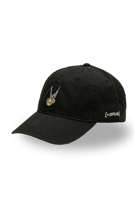 Бавовняна бейсболка Capslab x Asterix колір чорний однотонна CL/AST1/1/CD/AST