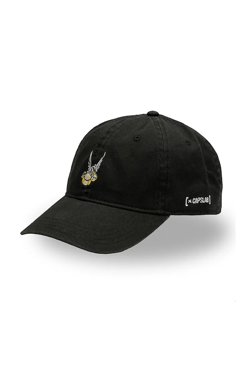 Хлопковая кепка Capslab x Asterix цвет чёрный однотонная CL/AST1/1/CD/AST