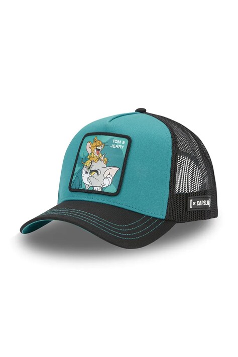 Capslab șapcă x Tom & Jerry culoarea verde, cu imprimeu, CL/TAJ6/1/CT/ADV