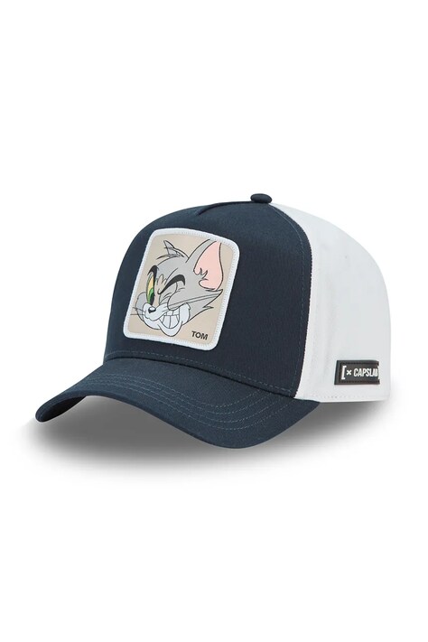 Бавовняна бейсболка Capslab x Tom & Jerry колір чорний з аплікацією CL/TAJ6/1/CT/TOM