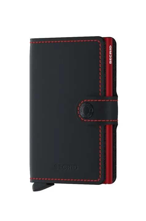 Secrid - Шкіряний гаманець MM.Black.Red-Black.Red