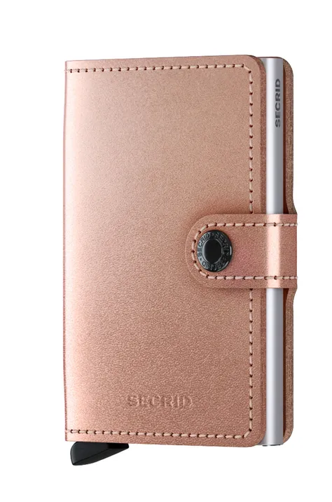 Δερμάτινο πορτοφόλι Secrid γυναικείo, χρώμα: ροζ