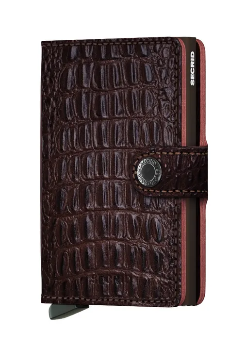 Шкіряний гаманець Secrid жіночий колір коричневий
