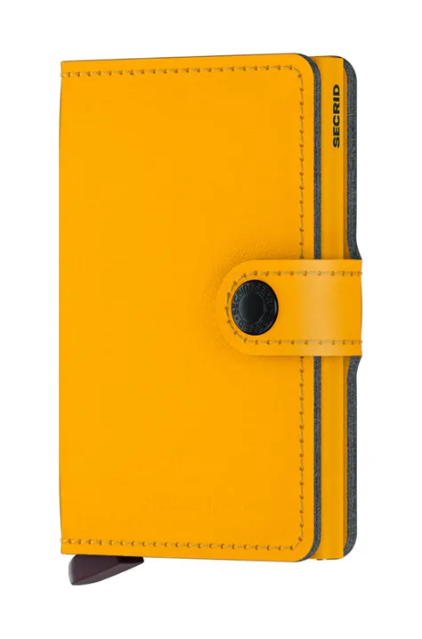 Πορτοφόλι Secrid γυναικεία, χρώμα: κίτρινο