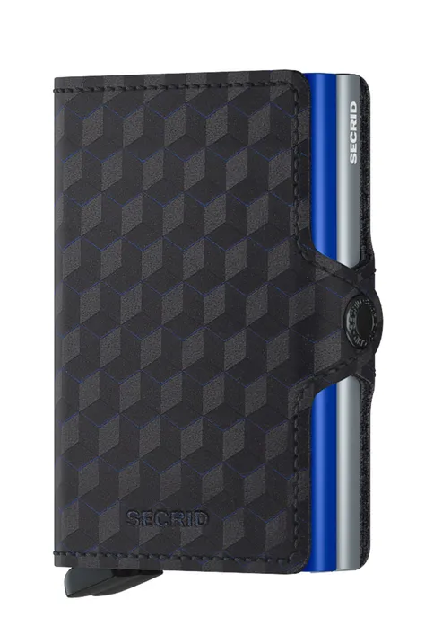 Kožená peňaženka Secrid TOp.Titanium.Blue-TITAN.BLU, pánska, čierna farba