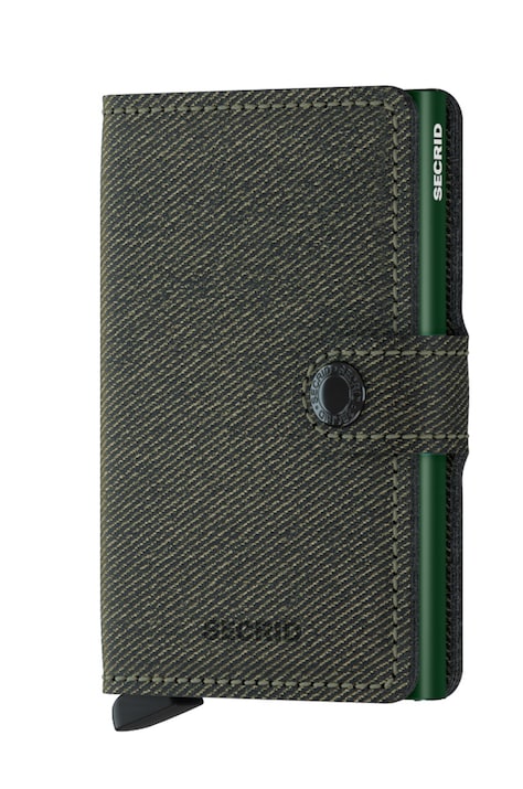 Secrid Portofel de piele bărbați, culoarea maro MTw.Green-GREEN