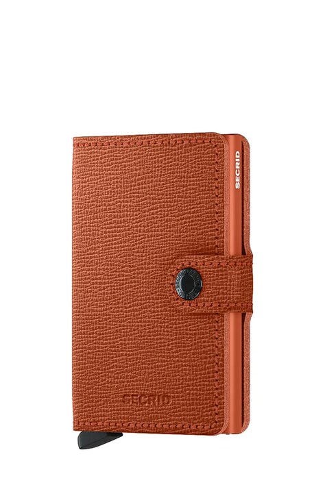 Secrid portfel skórzany CRISPLE kolor pomarańczowy
