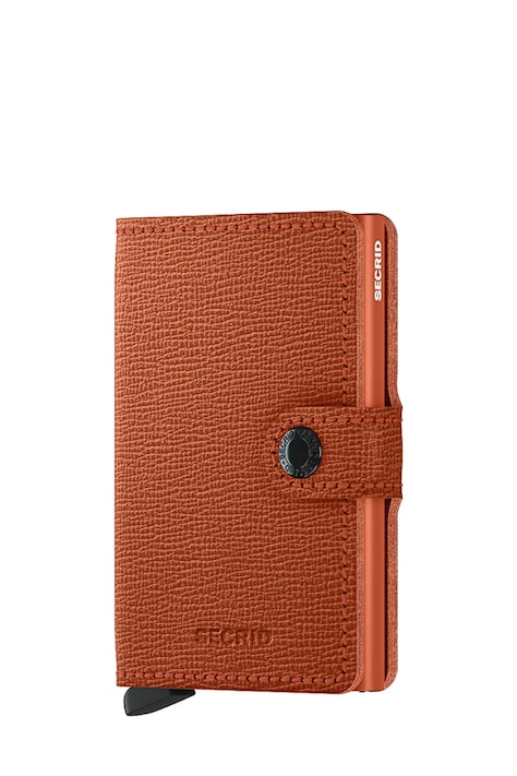 Secrid portfel skórzany CRISPLE kolor pomarańczowy