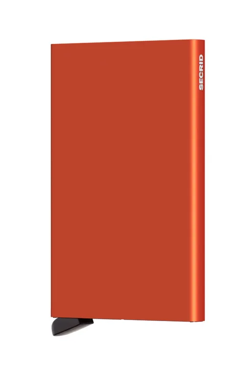 Kožená peněženka Secrid oranžová barva