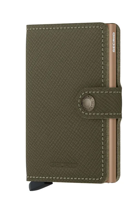 Шкіряний гаманець Secrid колір зелений MSa.Olive-OLIVE