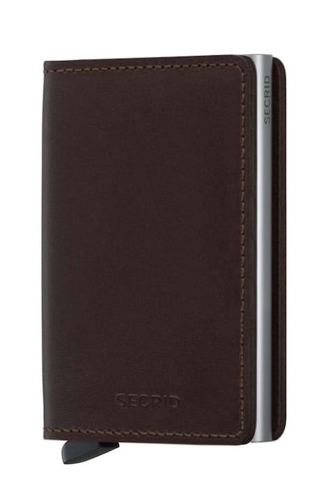 Kožená peněženka Secrid hnědá barva, SO.DarkBrown-DarkBrown