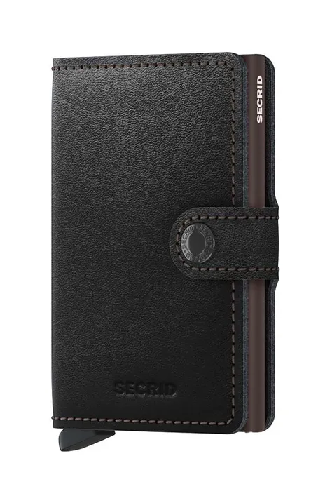 Кожен портфейл Secrid Black & Brown в черно