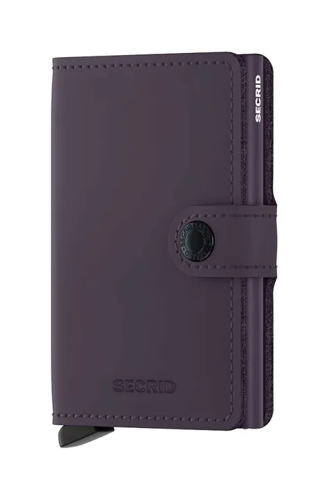 Secrid portafoglio in pelle Miniwallet Matte Dark Purple colore violetto