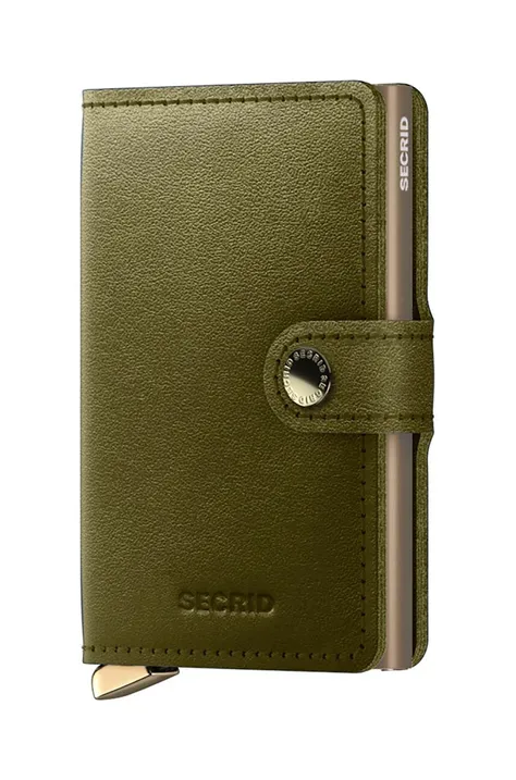 Secrid portfel skórzany kolor zielony MDu-Olive