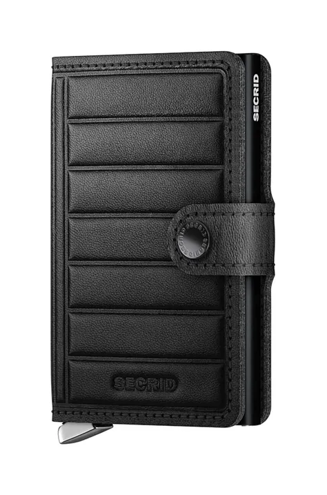 Usnjena denarnica Secrid črna barva, MEl-Black