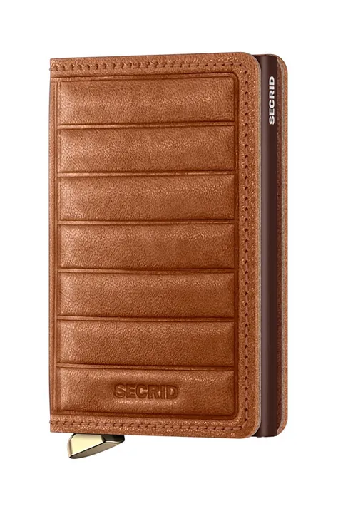 Secrid portfel skórzany kolor brązowy SEl-Cognac