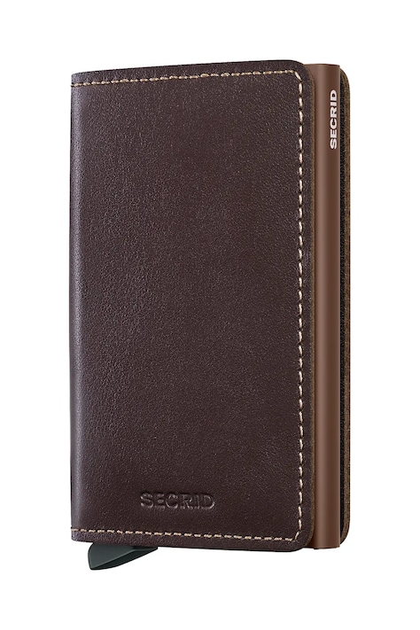 Secrid portfel skórzany kolor brązowy SO-Chocolate