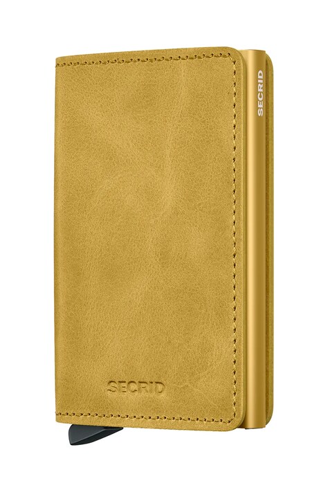 Шкіряний гаманець Secrid колір жовтий SV-Yellow